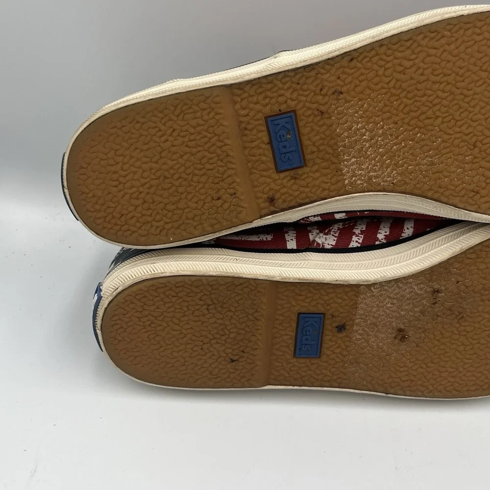 KEDS Women's CHILLAX Slip On American Flag RED WHITE BLUE Stars & Stripes 9.5